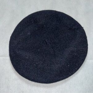 Makila vintage veritable basque black wool beret  size 9 1/2 - 57